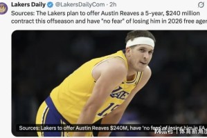 五星体育直播-偶滴神！5年2.4亿，恭喜里夫斯，历史第一